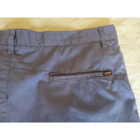 Volcom Men's 40 Monty Shorts Blue Casual Cotton Blend Chino Flat Front - Picture 7 of 10